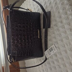 Brahmin Hillary Cocoa Ombre Crocodile-Embossed Crossbody Bag